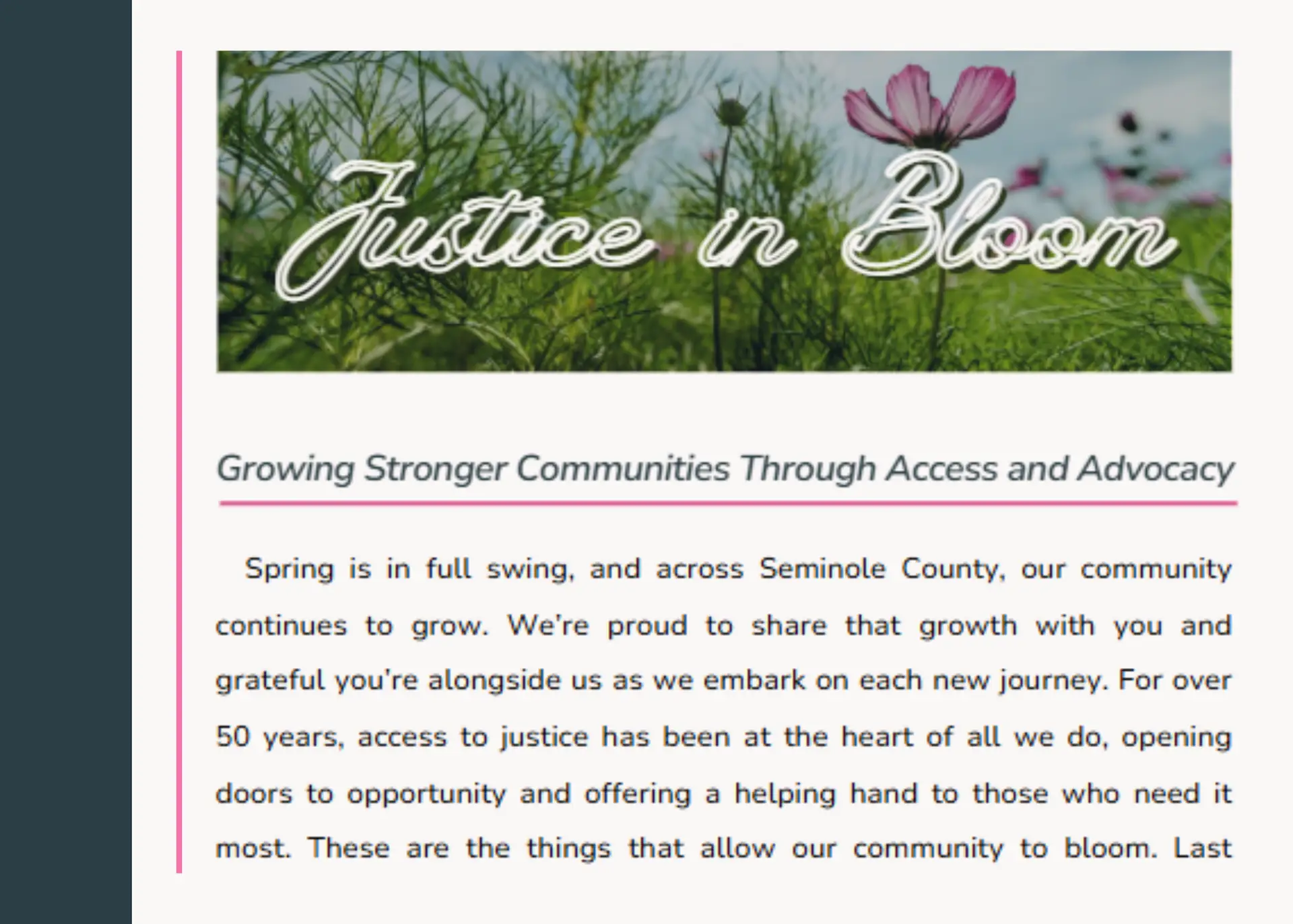 Seminole County Legal Aid April 2026 Newsletter